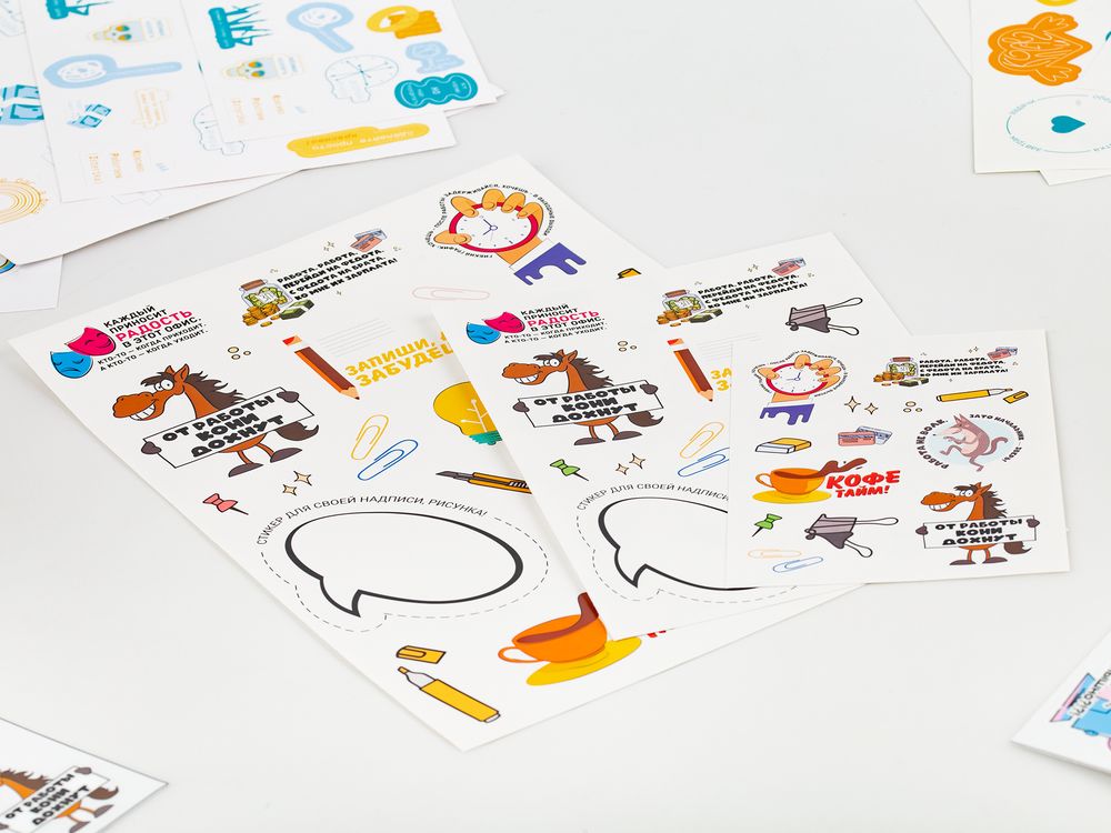 Наклейки бумажные Sticker Pack на заказ, S с логотипом СПб - фото № 3