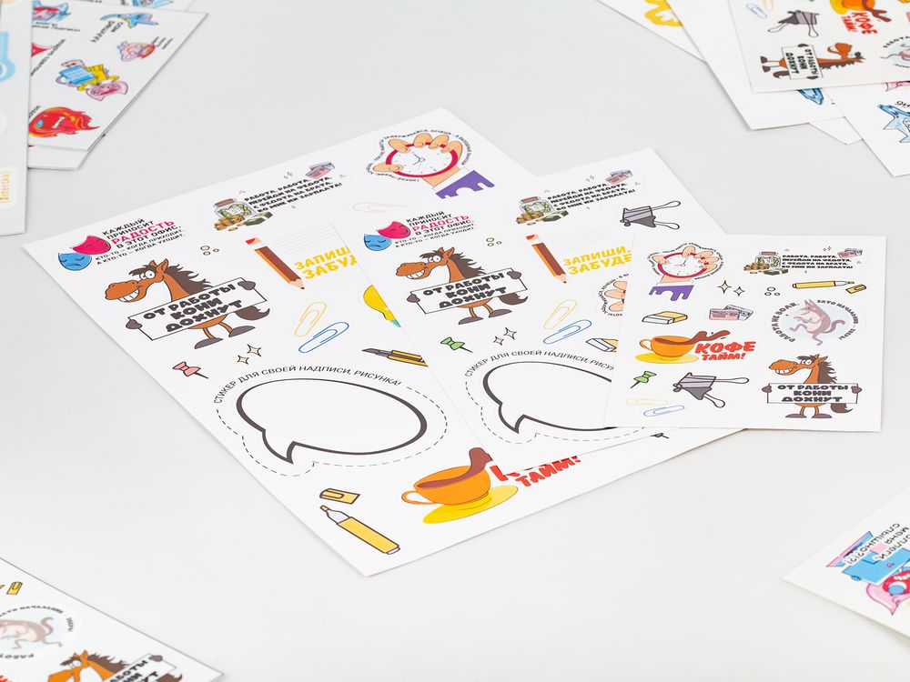 Наклейки ПВХ Sticker Pack на заказ, L с логотипом СПб - фото № 3