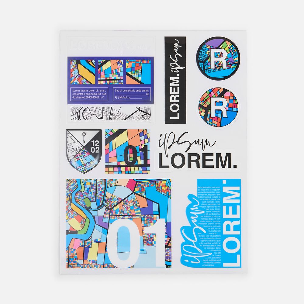 Наклейки UV-DTF Sticker Pack на заказ, L с логотипом СПб - фото № 1