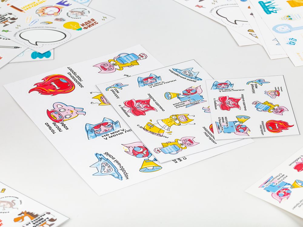 Наклейки UV-DTF Sticker Pack на заказ, M с логотипом СПб - фото № 4