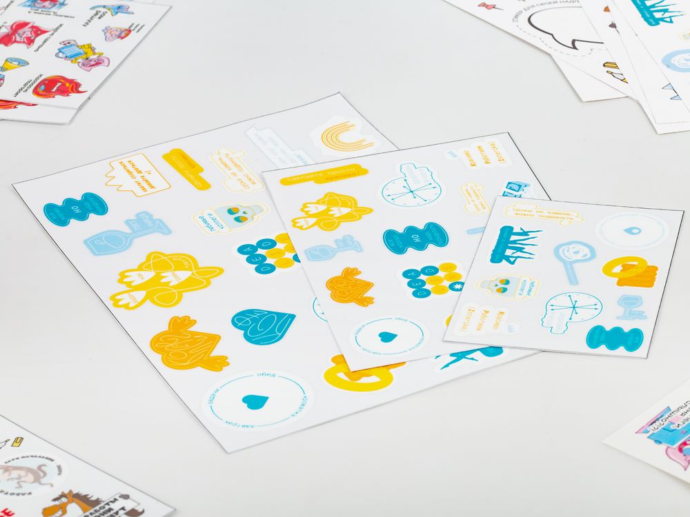 Наклейки UV-DTF Sticker Pack на заказ, S с логотипом СПб - фото № 6