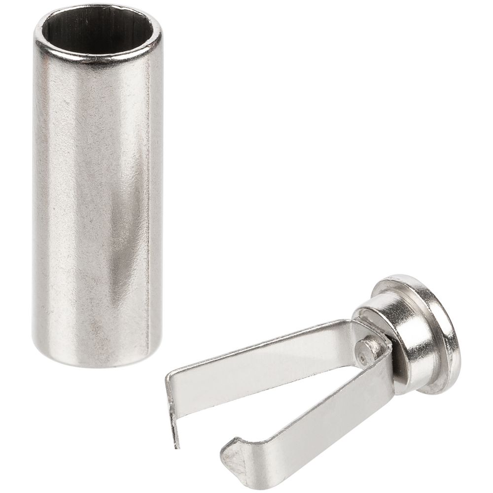 Наконечник для шнурка Nozzle, серебристый с логотипом СПб - фото № 2