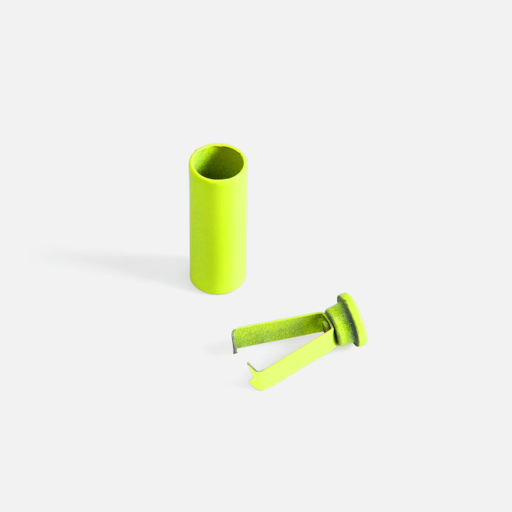 Наконечник для шнурка Nozzle, ver.2, желтый неон с логотипом СПб - фото № 3