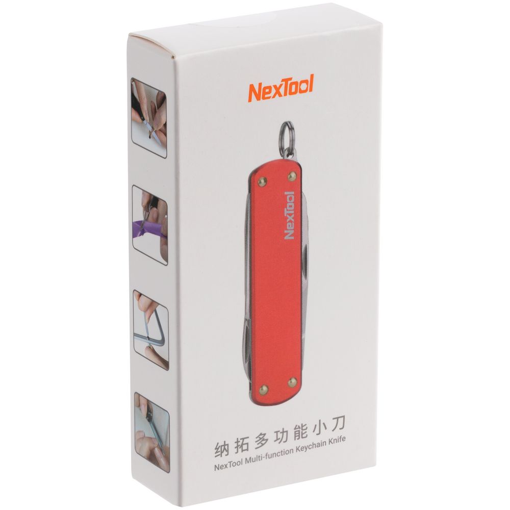 Нож-брелок NexTool Mini, красный с логотипом СПб - фото № 3