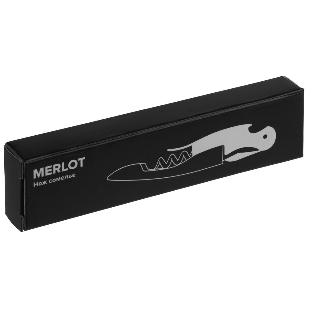 Нож сомелье Merlot, черный с логотипом СПб - фото № 3