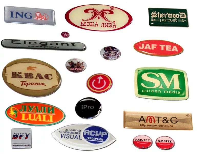 Объемные наклейки под смолой Sticker Pack на заказ с логотипом СПб - фото № 4