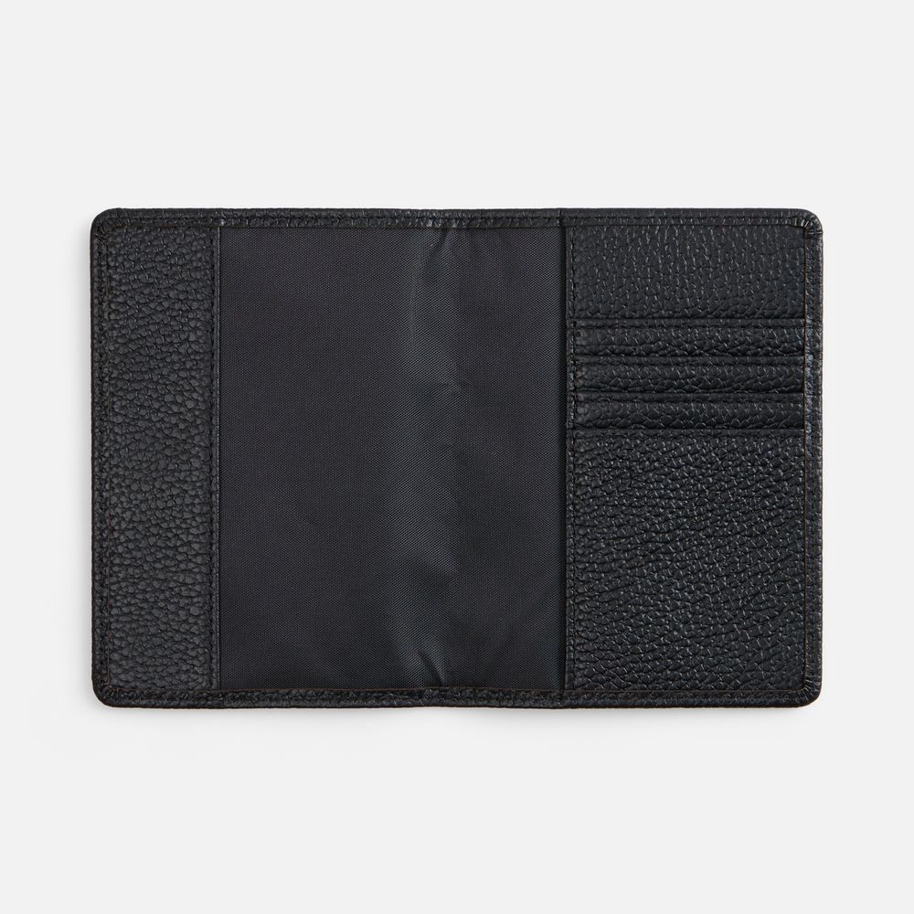 Обложка для паспорта Unison, черная с логотипом СПб - фото № 4