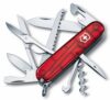 Офицерский нож Huntsman 91, прозрачный красный с логотипом СПб - фото № 1