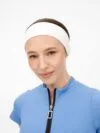 Охлаждающая повязка на голову Cool Head, белая с логотипом СПб - фото № 1