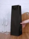 Пакет под бутылку Vindemia, черный с логотипом СПб - фото № 4