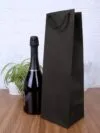 Пакет под бутылку Vindemia, черный с логотипом СПб - фото № 5