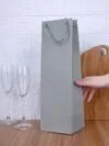 Пакет под бутылку Vindemia, серый с логотипом СПб - фото № 4