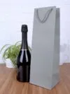 Пакет под бутылку Vindemia, серый с логотипом СПб - фото № 5
