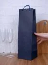 Пакет под бутылку Vindemia, синий с логотипом СПб - фото № 1