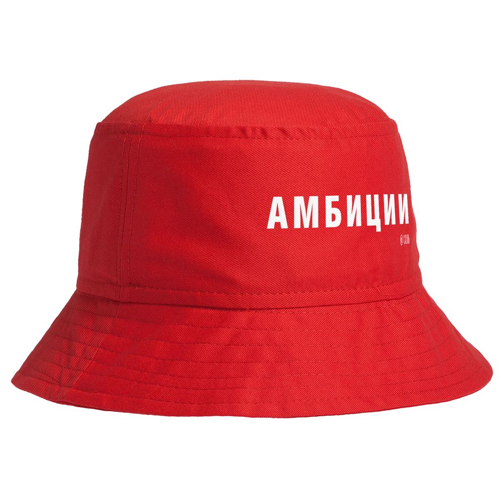Панама «Амбиции», красная с логотипом СПб - фото № 1
