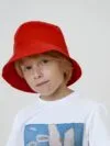 Панама детская Bizbolka Challenge Kids, красная с логотипом СПб - фото № 4