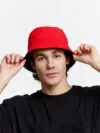 Панама Nylon двусторонняя, темно-синяя с красным с логотипом СПб - фото № 4