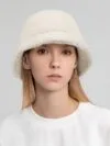 Панама Oblako, утепленная, молочно-белая с логотипом СПб - фото № 5
