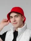Панама Vento, красная с логотипом СПб - фото № 5
