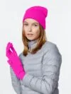 Перчатки Urban Flow, розовый неон с логотипом СПб - фото № 5