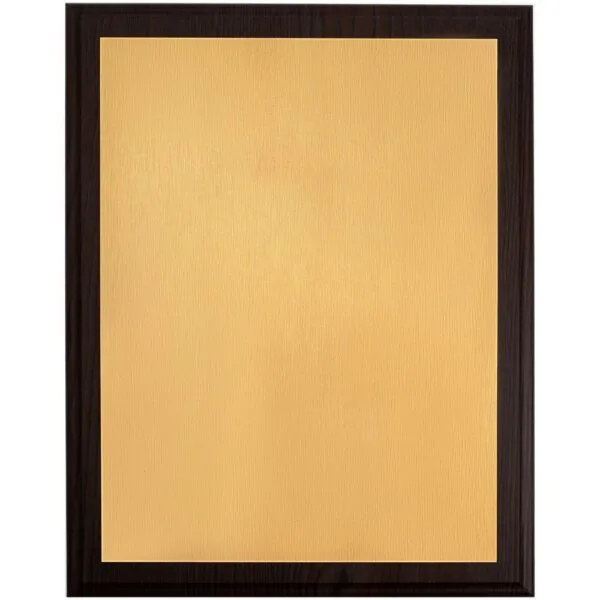 Плакетка Plaque XL, венге с золотистой пластиной с логотипом СПб - фото № 1