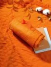 Плед для пикника Comfy, оранжевый с логотипом СПб - фото № 5