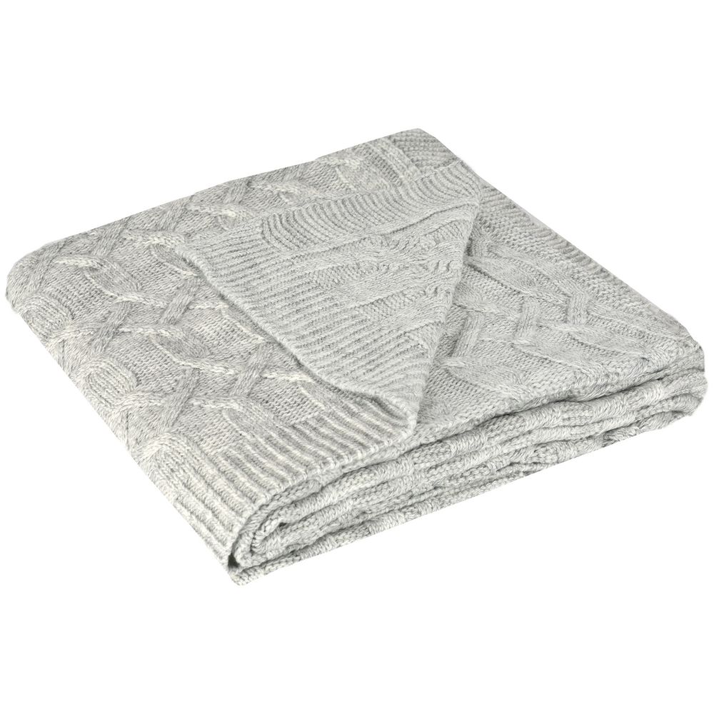 Плед Vermont, серый с логотипом СПб - фото № 2