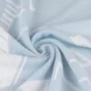 Плед Winterflake, бело-голубой с люрексом с логотипом СПб - фото № 5