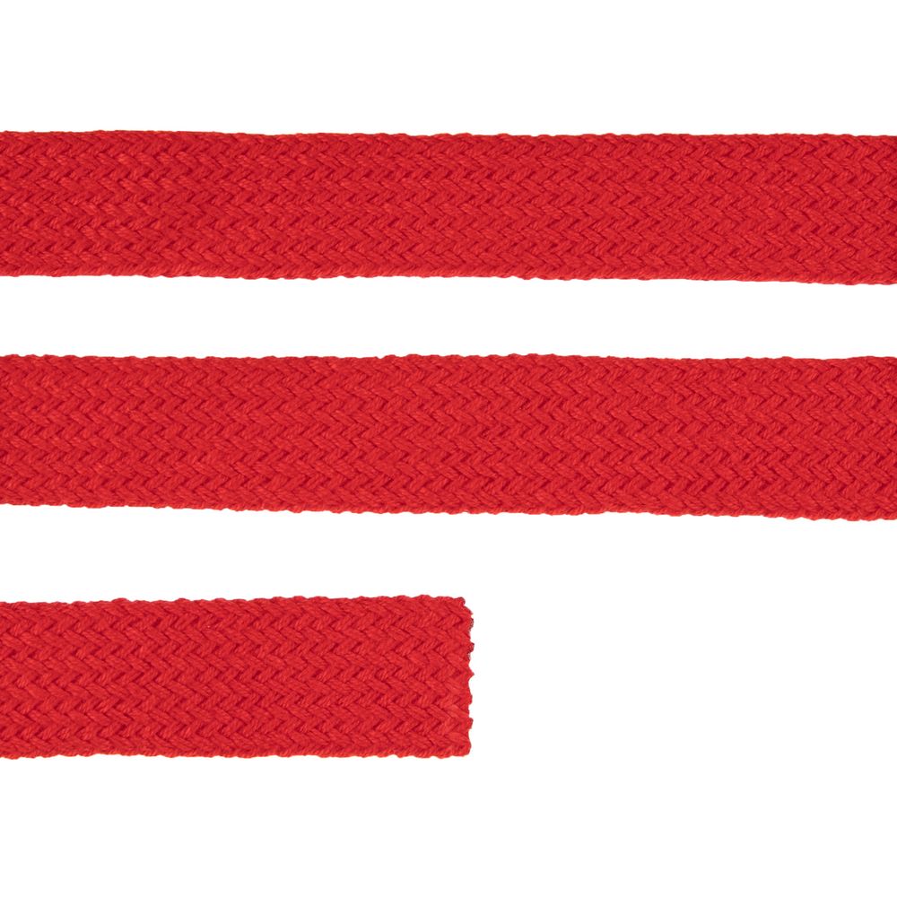 Плоский шнур Cord S, красный, 10 см с логотипом СПб - фото № 2