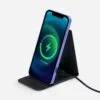 Подставка для смартфона с беспроводной зарядкой Kickstand, серая с логотипом СПб - фото № 1