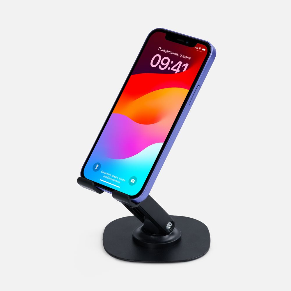 Подставка для смартфона Smartic Light, черная с логотипом СПб - фото № 6