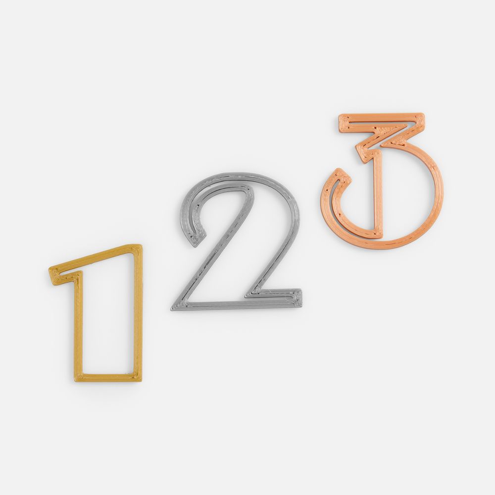 Подвеска Symbol, 3D-печать на заказ, цифра 2 с логотипом СПб - фото № 6