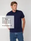 Рубашка поло мужская Virma Stretch, темно-синяя с логотипом СПб - фото № 5