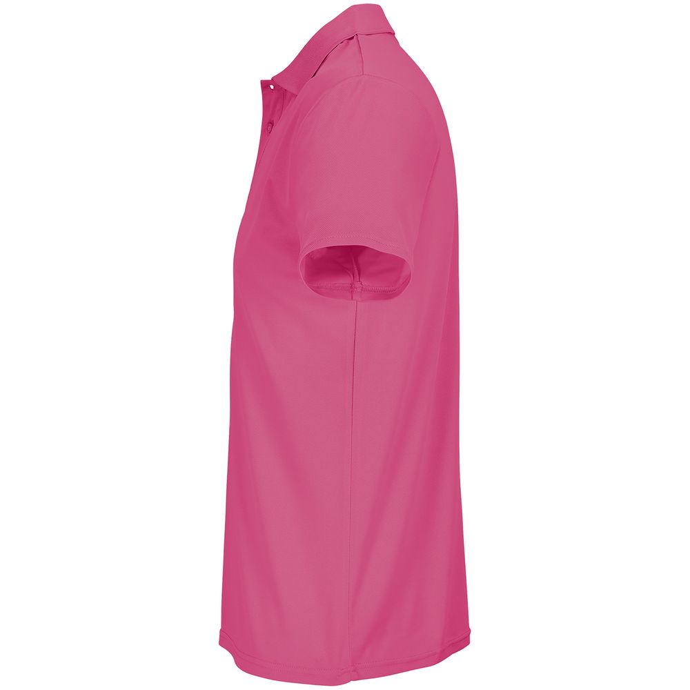 Рубашка поло унисекс Pitcher, розовая (ribbon pink) с логотипом СПб - фото № 3