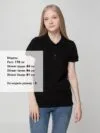 Рубашка поло женская Virma Lady, черная с логотипом СПб - фото № 4