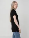 Рубашка поло женская Virma Lady, черная с логотипом СПб - фото № 6