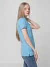 Рубашка поло женская Virma Lady, голубая с логотипом СПб - фото № 6