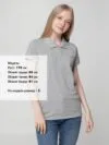 Рубашка поло женская Virma Lady, серый меланж с логотипом СПб - фото № 4