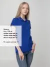 Рубашка поло женская Virma Lady, ярко-синяя с логотипом СПб - фото № 4