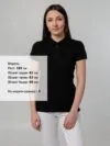Рубашка поло женская Virma Premium Lady, черная с логотипом СПб - фото № 6
