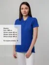 Рубашка поло женская Virma Premium Lady, ярко-синяя с логотипом СПб - фото № 6