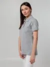 Рубашка поло женская Virma Stretch Lady, серый меланж с логотипом СПб - фото № 6