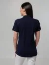 Рубашка поло женская Virma Stretch Lady, темно-синяя с логотипом СПб - фото № 6