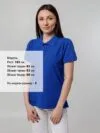 Рубашка поло женская Virma Stretch Lady, ярко-синяя с логотипом СПб - фото № 4