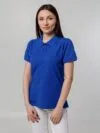 Рубашка поло женская Virma Stretch Lady, ярко-синяя с логотипом СПб - фото № 5