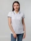 Рубашка поло женская Virma Stripes Lady, белая с логотипом СПб - фото № 6