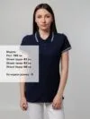 Рубашка поло женская Virma Stripes Lady, темно-синяя с логотипом СПб - фото № 5