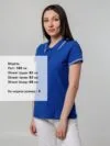 Рубашка поло женская Virma Stripes Lady, ярко-синяя с логотипом СПб - фото № 5
