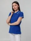 Рубашка поло женская Virma Stripes Lady, ярко-синяя с логотипом СПб - фото № 6