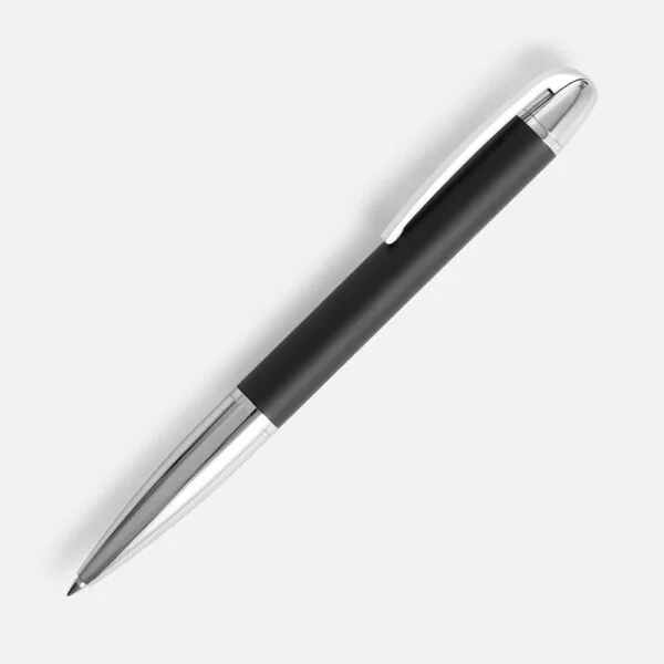Ручка шариковая Arc Soft Touch, черная с логотипом СПб - фото № 1